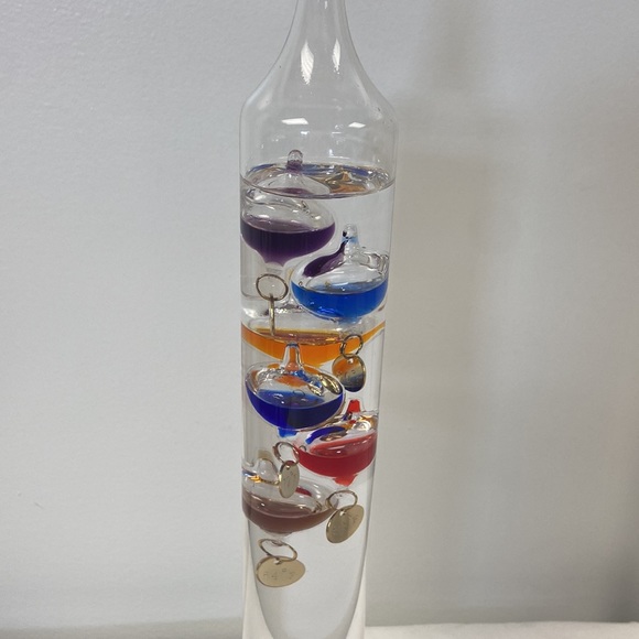 Art Vintage Galileo Thermometer Floating Glass Balls Temperature